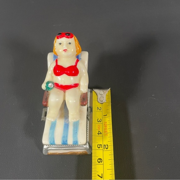 Vintage Swimsuit Figurine with Red Bikini - Picture 7 of 9
